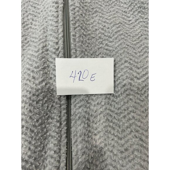 Pyramid Light Gray Textured Full-Zip Jacket Size Medium - Picture 7 of 8